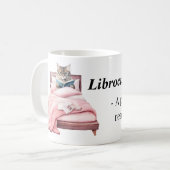 Librocubicularis booklovers lezen in bed koffiemok (Voorkant links)