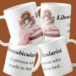 Librocubicularist Hond lezen in bed boek liefhebbe Koffiemok