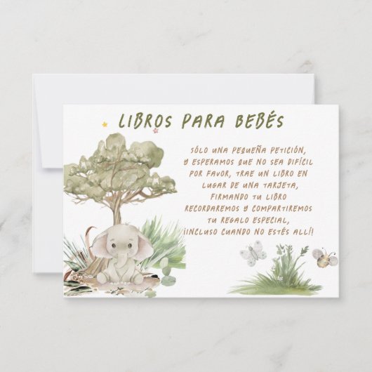 Libros para Bebés Baby shower Kaart (Voorkant)