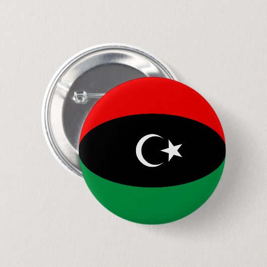 Libya Fisheye Flag Button (Voorkant /achterkant)
