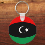Libya Fisheye Flag Sleutelhanger (Voorkant)