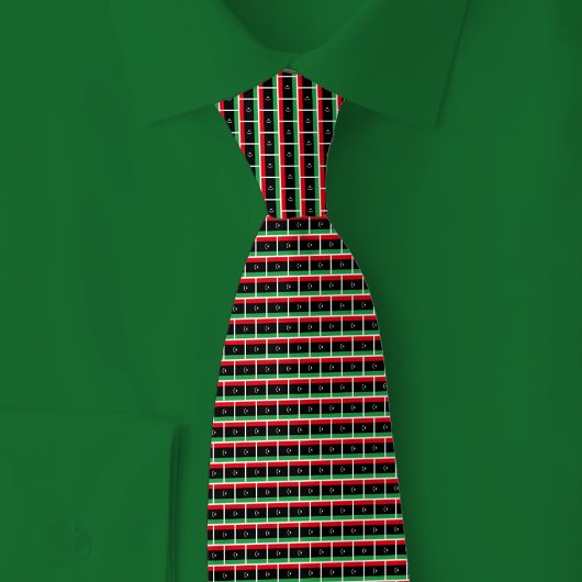 Libya Flag Brick Pattern Stropdas