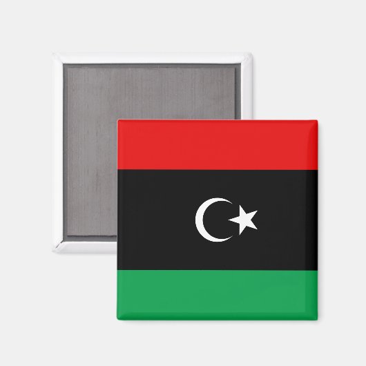 Libya Flag Magnet (Voorkant / Achterkant)