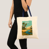 Libya Illustratie Reis Kunst Vintage Tote Bag (Voorkant (product))