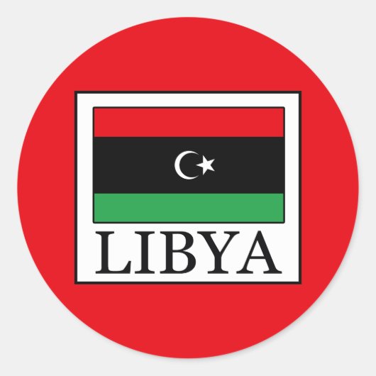 Libya Ronde Sticker (Voorkant)