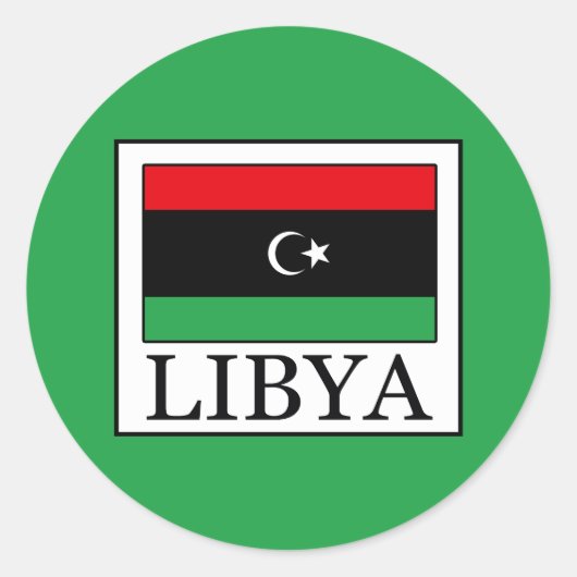 Libya Ronde Sticker (Voorkant)