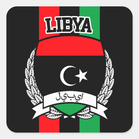 Libya Vierkante Sticker (Voorkant)