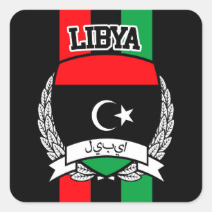 Libya Vierkante Sticker