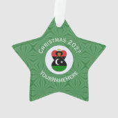 Libyan Angel Kerstvlag gepersonaliseerd Ornament (achterkant)
