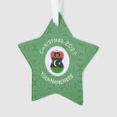 Libyan Angel Kerstvlag gepersonaliseerd Ornament (voorkant)