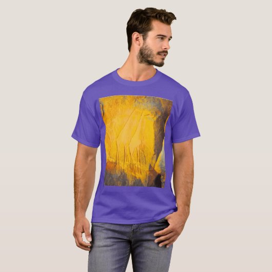 Libyan giraffes rock art funny t-shirt (Voorkant volledig)