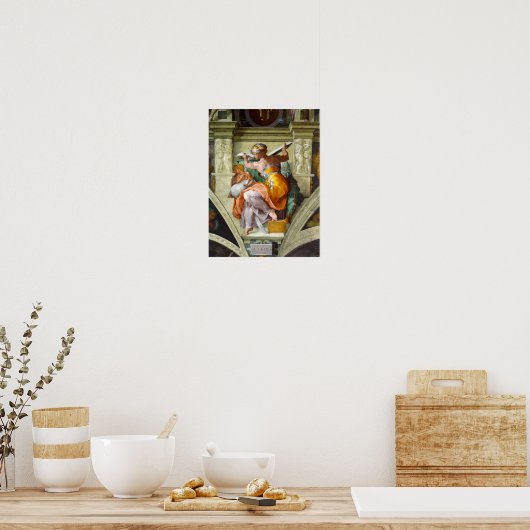 Libyan Sibyl door Michelangelo Poster (Keuken)