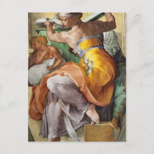Libyan Sibyl, Sistine Chapel door Michelangelo Feestdagenkaart