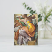 Libyan Sibyl, Sistine Chapel door Michelangelo Feestdagenkaart (Staand voorkant)