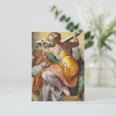 Libyan Sibyl, Sistine Chapel door Michelangelo Feestdagenkaart (Staand voorkant)