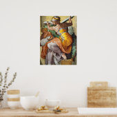 Libyan Sibyl, Sistine Chapel door Michelangelo Poster (Keuken)