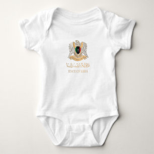 LIBYFLAG OP HET LIBYAANSE EMBLEM ع ر ل ي ش  ROMPER