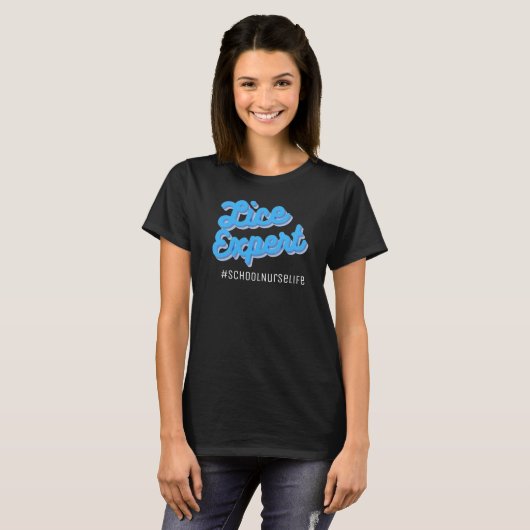 Lice Expert Funny van schoolverpleegster T-shirt (Voorkant volledig)