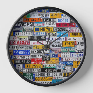 License Plate clock