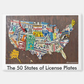 License Plate Map fridge magnet (Voorkant)