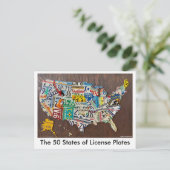 License Plate Map postcard Feestdagenkaart (Staand voorkant)
