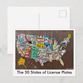 License Plate Map postcard Feestdagenkaart (Voorkant / Achterkant)