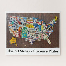 License Plate Map puzzle Legpuzzel