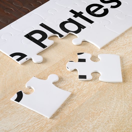 License Plate Map puzzle Legpuzzel (Zijkant)