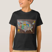 License Plate Map T-shirt (kids') (Voorkant)