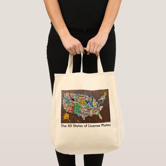 License Plate Map tote bag (Voorkant (product))