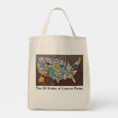 License Plate Map tote bag (Achterkant)