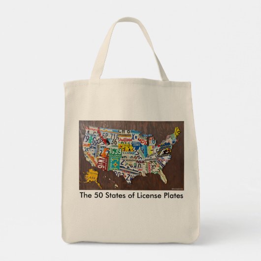 License Plate Map tote bag (Achterkant)