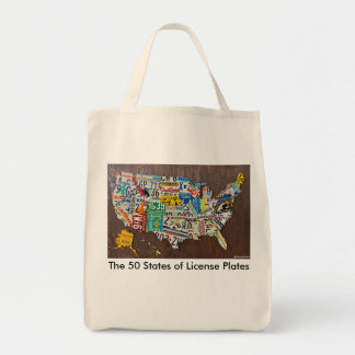 License Plate Map tote bag