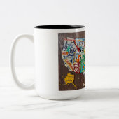 License Plate Map two-tone 15oz mug Tweekleurige Koffiemok (Links)