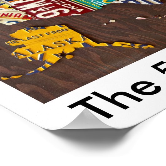 License Plate Map wall poster (Hoek)