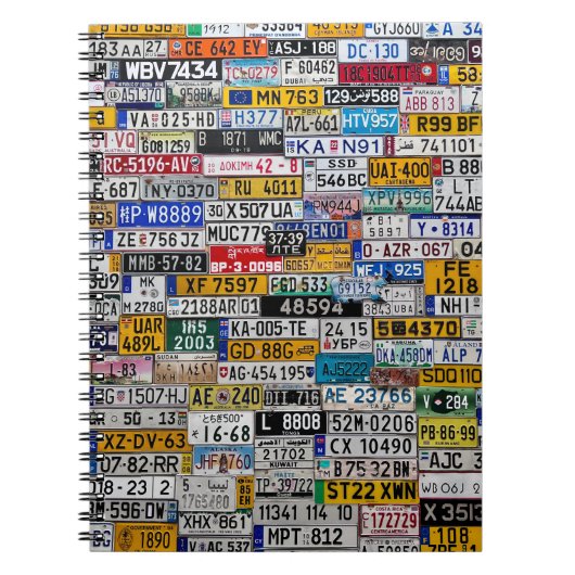 License Plate notebook Notitieboek (Voorkant)