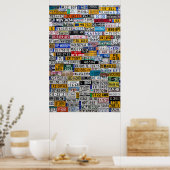 License Plate poster (Keuken)