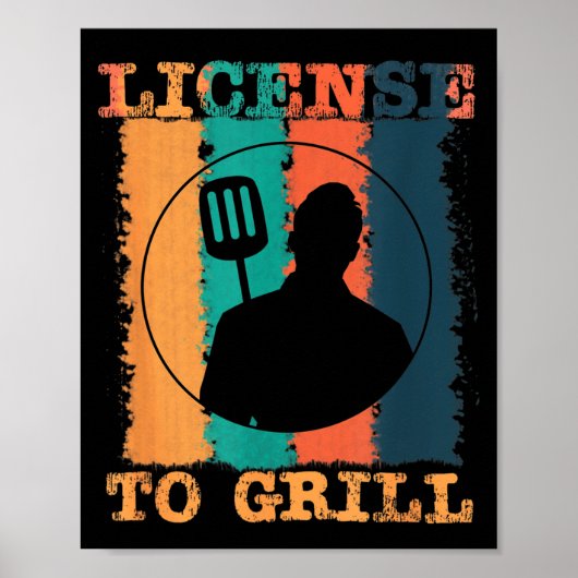 License To Grill Bbq Master Poster (Voorkant)