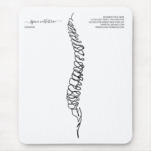 Licensed Chiropractor Massage Therapist Muismat (Voorkant)