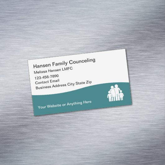 Licensed Family Counselor Mental Health Magnetisch Visitekaartje (Voorbeeld)