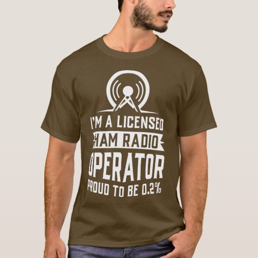 Licensed Ham Radio Operator T-shirt (Voorkant)