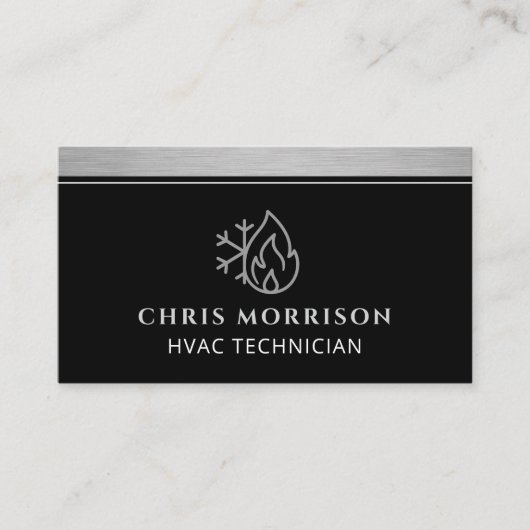 Licensed HVAC Specialist QR Code  Visitekaartje (Voorkant)