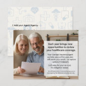 Licensed Insurance Agent Marketing Postcard – 2026 Feestdagenkaart (Voorkant / Achterkant)