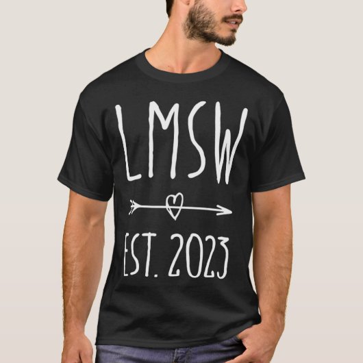 Licensed Master Social Work Grad LMSW Graduation 2 T-shirt (Voorkant)
