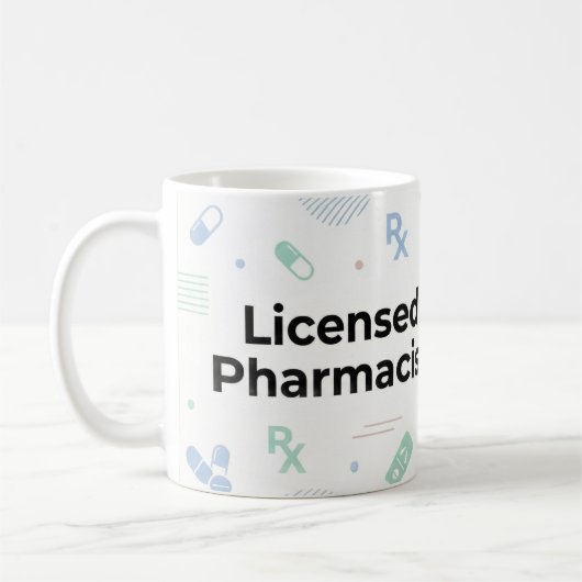Licensed Pharmacist Personalized Mug | Modern ID B Koffiemok (Links)