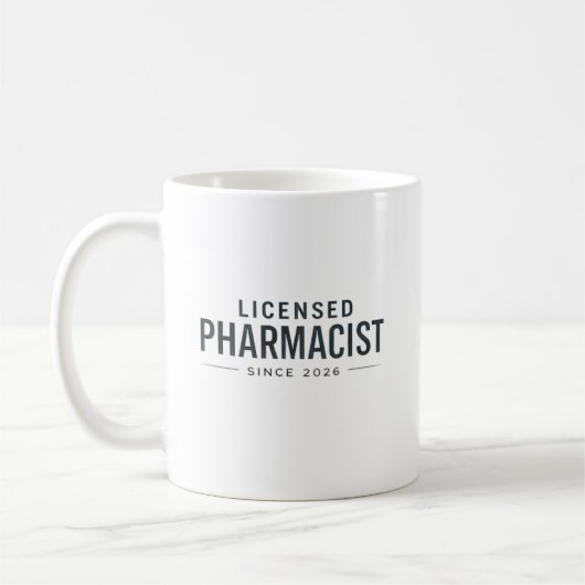 Licensed Pharmacist Since 2026 Professional Design Koffiemok (Links)