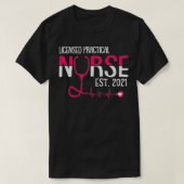 Licensed Practical Nurse Est 2021 LPN LVN Grad Stu T-shirt (Design voorkant)