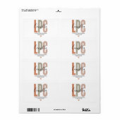 Licensed Professional Counselor Gifts, LPC Therapi Etiket (Full Sheet)