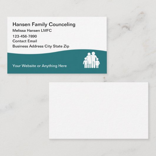 Licensed Professional Counselor Mental Health Visitekaartje (Voorkant / Achterkant)