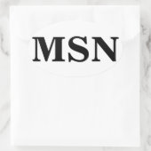 licentiaat in de exacte wetenschappen in de verple ovale sticker (Tas)